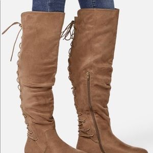 Marian lace up over the knee boots